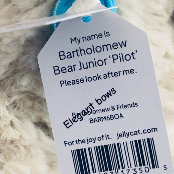 Jellycat Bartholomew Junior Pilot outfit Bundle UK EXCLUSIVE with Pin and Sticke - Picture 7 of 13
